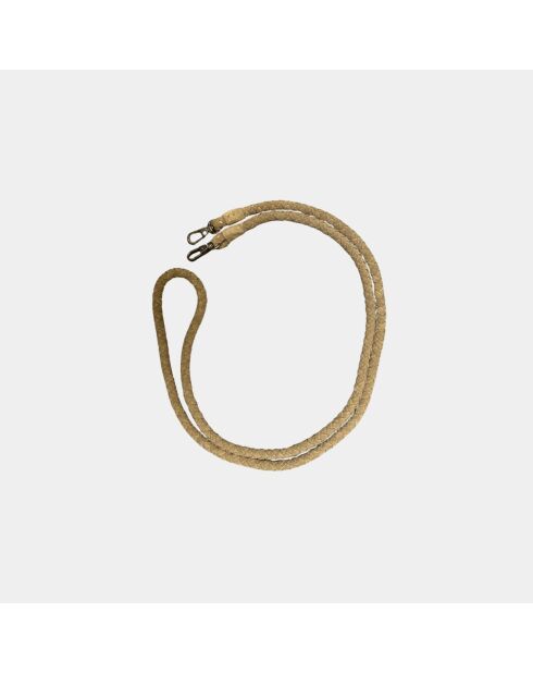Bolso de terciopelo Meghan en piel de tabaco