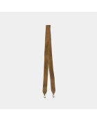 Sac bandouliere souple Uniq en cuir big camargue tabac - 31 x 20 cm