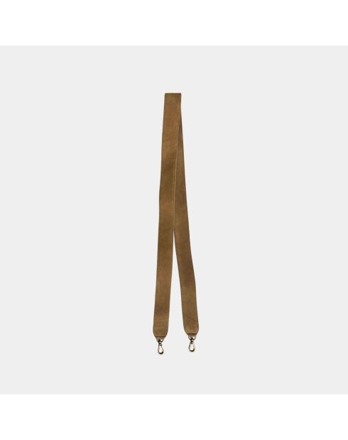 Sac bandouliere souple Uniq en cuir big camargue tabac - 31 x 20 cm