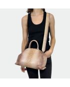 Sac bandouliere souple Jade en cuir macchiato - 35 x 22 cm