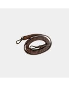 Sac bandouliere Ana en cuir velvet tabac - 31 x 13,5 cm