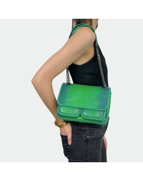 Sac bandouliere Theresa en cuir jungle - 23,5 x 17 cm