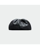 Funda de piel suave con purpurina negra brillante para bebé, 23 x 18 cm