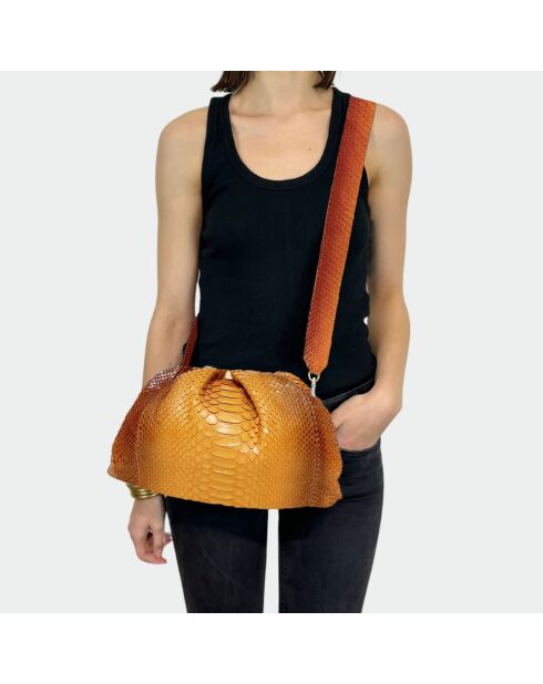 Funda blanda grande de piel mandarina Uniq - 31 x 20 cm