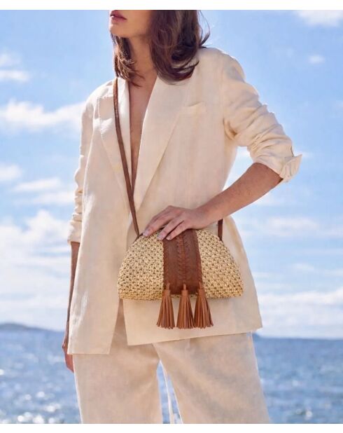 Sac bandouliere souple Uniq en cuir baby goa - 23 x 18 cm