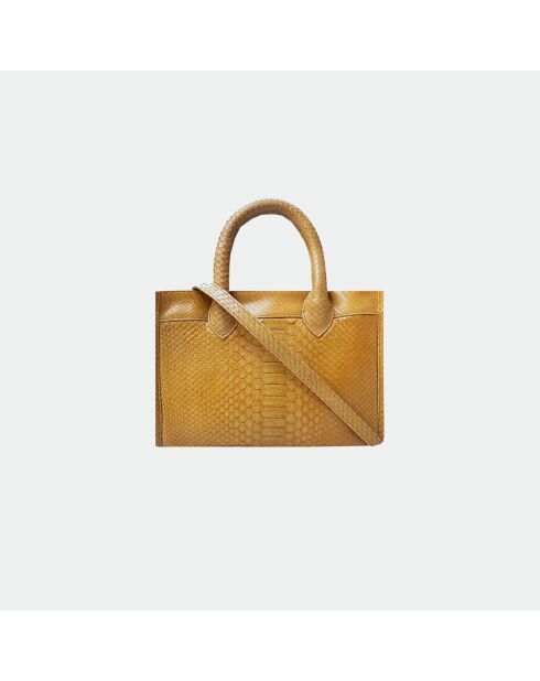 Sac bandouliere Ana en cuir naturel - 31 x 13,5 cm