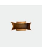 Sac bandouliere Ana en cuir naturel - 31 x 13,5 cm