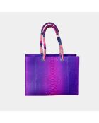 Sac bandouliere Giorgio en cuir iris - 30,5 x 40 cm
