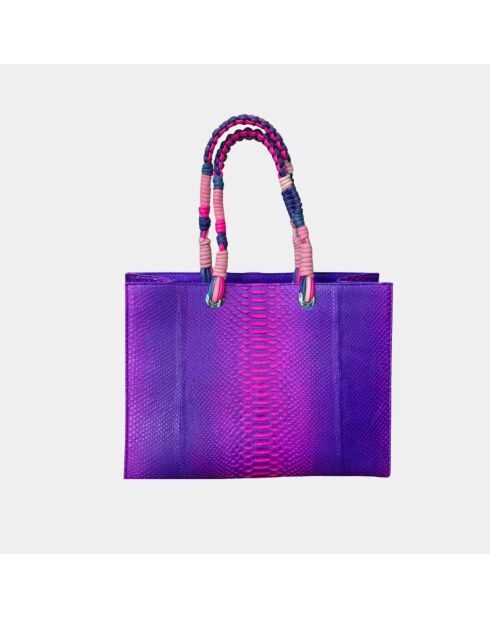 Sac bandouliere Giorgio en cuir iris - 30,5 x 40 cm