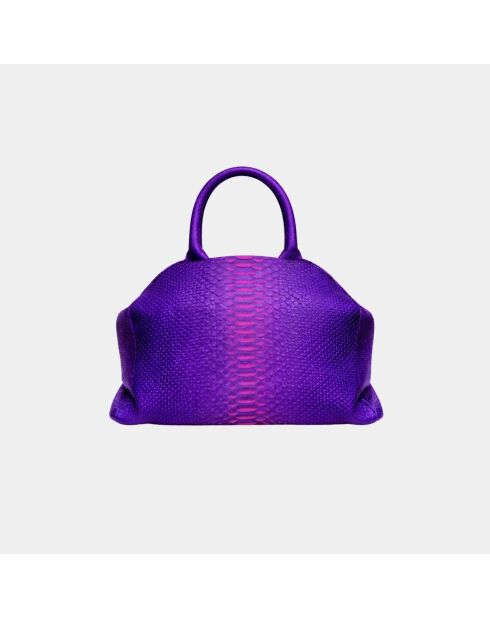 Bolso de hombro de piel de iris suave Jade - 35 x 22 cm