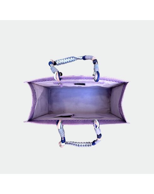 Sac bandouliere Giorgio en cuir lilas - 30,5 x 40 cm