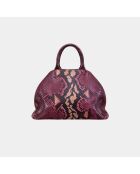 Sac bandouliere souple Jade en cuir bourgogne - 35 x 22 cm