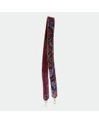 Sac bandouliere souple Jade en cuir bourgogne - 35 x 22 cm