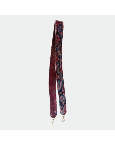 Sac bandouliere souple Jade en cuir bourgogne - 35 x 22 cm