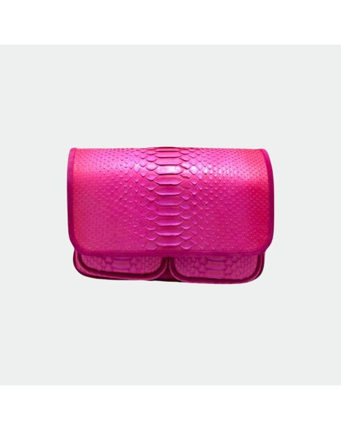 Sac bandouliere Theresa en cuir cerise - 23,5 x 17 cm