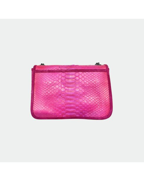 Sac bandouliere Theresa en cuir cerise - 23,5 x 17 cm