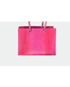 Sac bandouliere Giorgio en cuir cerise - 30,5 x 40 cm