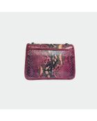 Sac bandouliere Theresa en cuir bourgogne - 23,5 x 17 cm