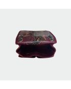 Sac bandouliere Theresa en cuir bourgogne - 23,5 x 17 cm