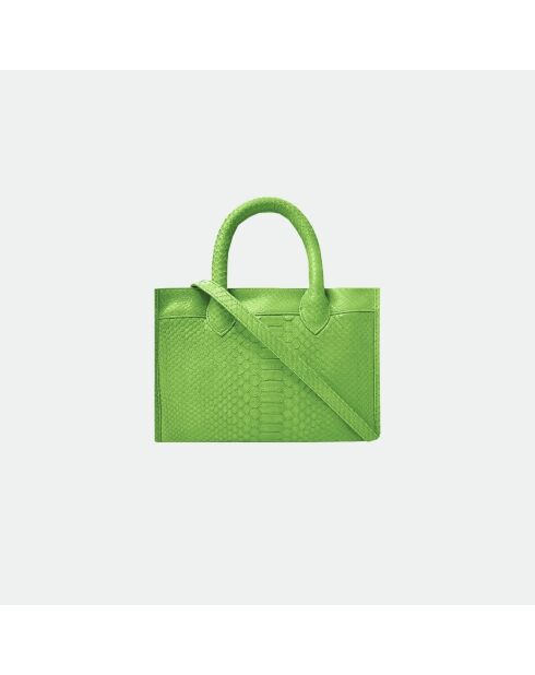 Sac bandouliere Ana en cuir citron vert - 31 x 13,5 cm