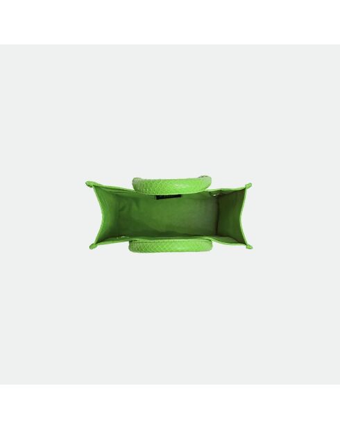 Sac bandouliere Ana en cuir citron vert - 31 x 13,5 cm