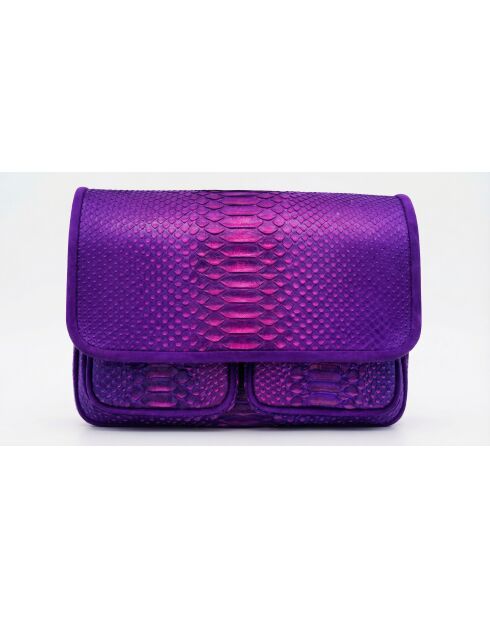 Sac bandouliere Theresa en cuir iris - 23,5 x 17 cm