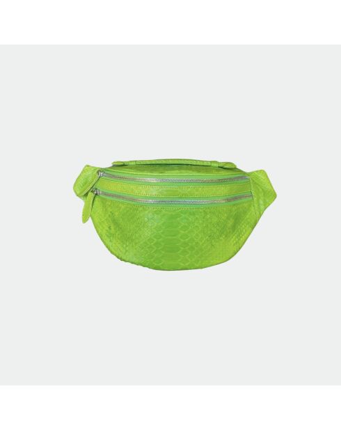 Bolso tipo banana Mike en piel color lima - 34,5 x 14,5 cm