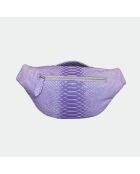 Sac Banane Mike en cuir lilas - 34,5 x 14,5 cm