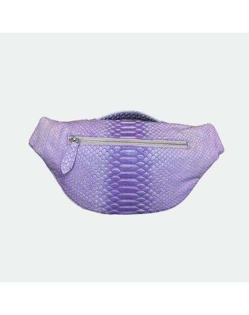 Sac Banane Mike en cuir lilas - 34,5 x 14,5 cm