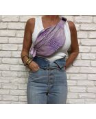 Sac Banane Mike en cuir lilas - 34,5 x 14,5 cm