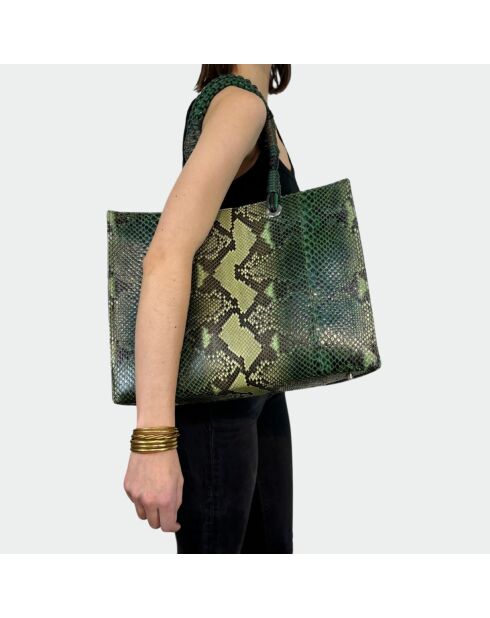 Sac bandouliere Giorgio en cuir mint - 30,5 x 40 cm