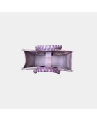 Sac bandouliere Ana en cuir lilas - 31 x 13,5 cm