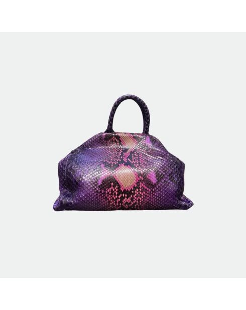 Sac bandouliere souple Jade en cuir violet - 35 x 22 cm