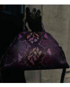 Sac bandouliere souple Jade en cuir violet - 35 x 22 cm