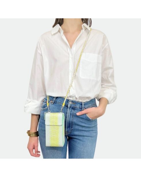 Funda de piel Meghan Mojito - 17,5 x 10 cm
