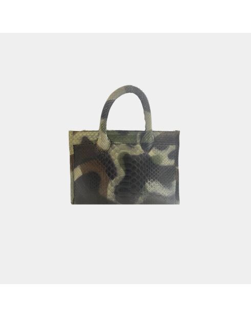 Sac bandouliere Ana en cuir military - 31 x 13,5 cm