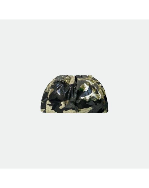 Sac bandouliere souple Uniq en cuir baby shiny military - 23 x 18 cm