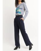 Plarg Uni marineblaue Hose