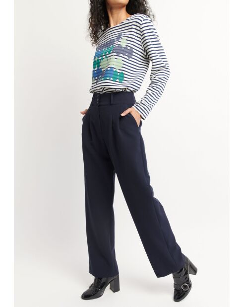 Plarg Uni marineblaue Hose