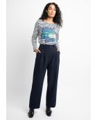 Plarg Uni marineblaue Hose