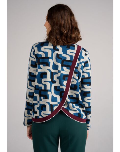 Jersey Pilou Caligraphy azul