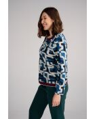 Maglione Pilou Caligraphy blu
