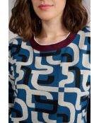 Maglione Pilou Caligraphy blu