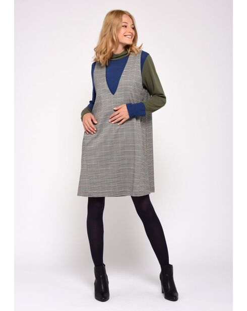 Rocco kariertes Kleid mit Kamelmuster