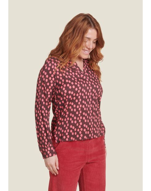 Chemisier Carole Gommette rose