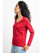 T-shirt Tecov Uni rouge