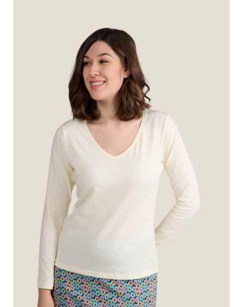 Camiseta Tecom Uni ecru