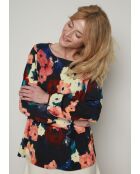 Coral Teddy top met winterbloemen