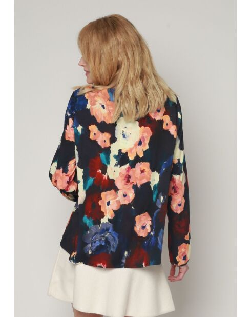 Coral Teddy top met winterbloemen