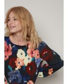 Coral Teddy top met winterbloemen